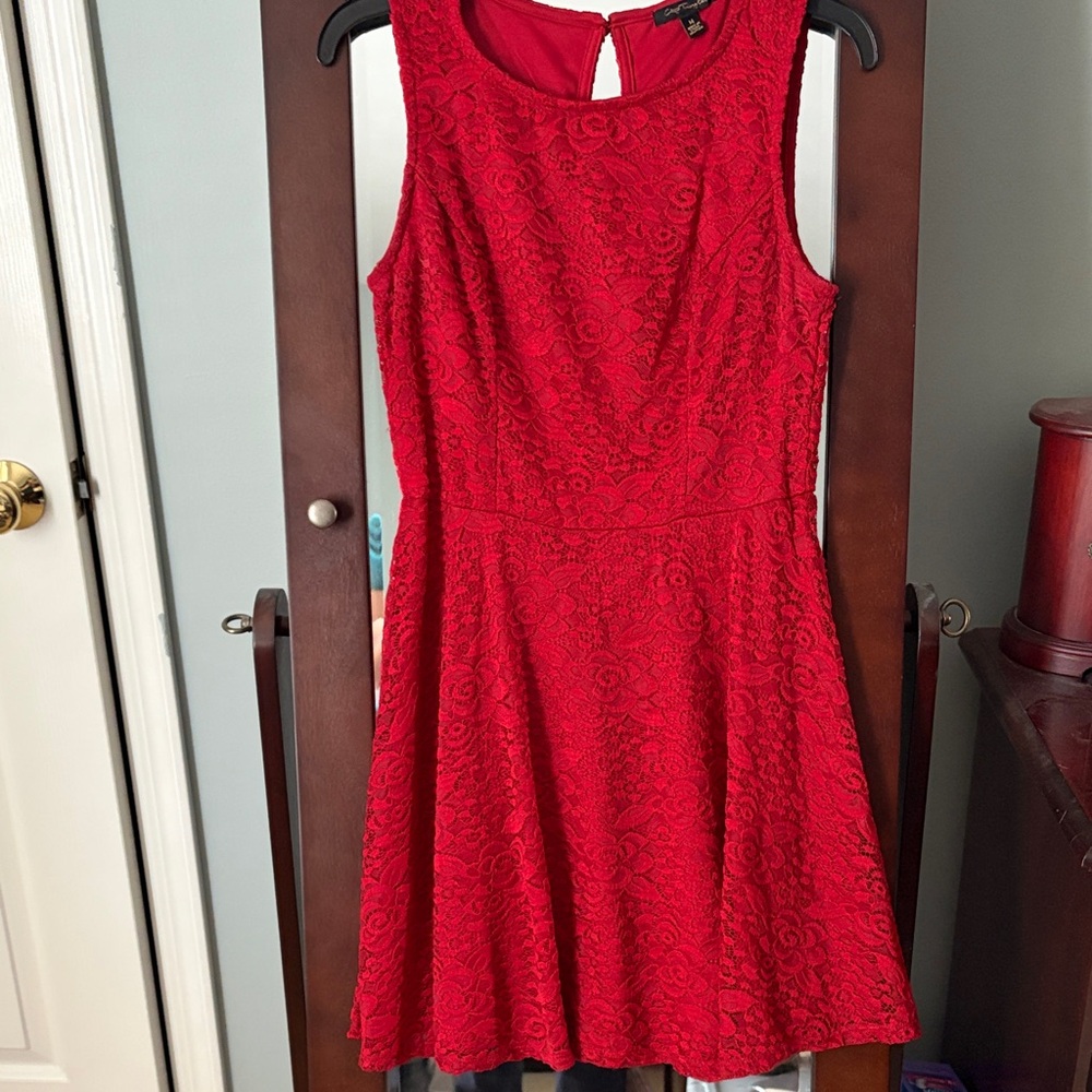 City Triangles Red Lace Dress